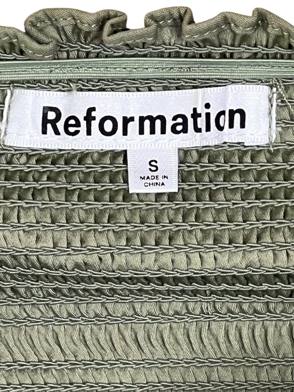 Reformation Haven Skirt in Artichoke Size Small